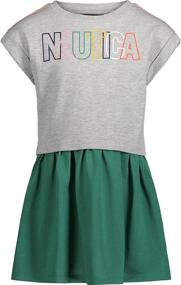 img 1 attached to Nautica Girls' Sleeve Marshmallow X Large Dress – Optimized Clothing for Girls