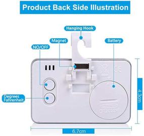 img 2 attached to 🌡️ [Enhanced] Waterproof Refrigerator Fridge Thermometer, Large LCD Digital Display, Max/Min Temperature Record, Hanging, Standing, Magnetic Stick Placements, Black & White - Pack of 2