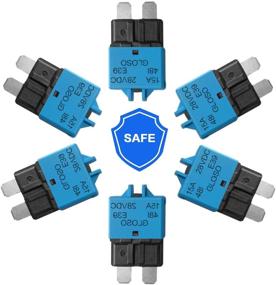 img 3 attached to 💡 RKURCK 12V-28V 5A-30A Manual Reset Low Profile ATC Circuit Breaker - 15 Amps (6 Pack)