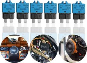 img 1 attached to 💡 RKURCK 12V-28V 5A-30A Manual Reset Low Profile ATC Circuit Breaker - 15 Amps (6 Pack)