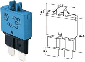 img 2 attached to 💡 RKURCK 12V-28V 5A-30A Manual Reset Low Profile ATC Circuit Breaker - 15 Amps (6 Pack)