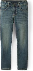 img 4 attached to Childrens Place Skinny Jeans Denim Boys' Clothing ~ Jeans