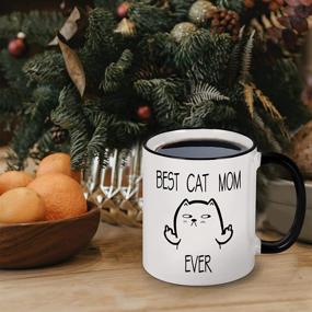 img 2 attached to 🐱 Cat Lovers Mug - Best Cat Mom Ever, Cat Mom Gift, Cat Gifts for Women - Perfect Christmas, Birthday, Mother's Day Gift for Cat Lovers - Cat Mom Mug - 11 Oz White