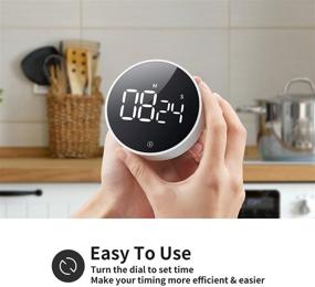 img 3 attached to 🕒 VOCOO Digital Kitchen Timer - Magnetic Countdown Countup Timer with Large LED Display, Adjustable Volume - Ideal for Cooking, Seniors, and Kids