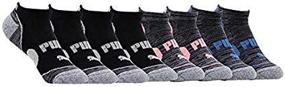 img 2 attached to 🧦 Puma No Show Women's Socks: Moisture Control, Mesh Ventilation, 8 Pair Set (Hot Pink, Turquoise, Grey)