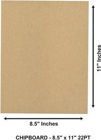 img 3 attached to 🛠️ Craft Chipboard Sheets 8.5" x 11" - Pack of 100, 22 Point Kraft Board Sheets for DIY Projects - Superior to MDF Board and Cardboard Sheets