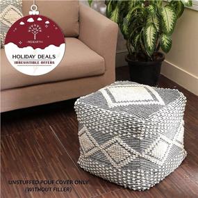 img 3 attached to REDEARTH Unstuffed Footrest Kidsroom 20X20X20 Home Decor for Poufs