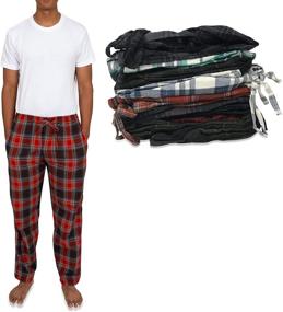 img 4 attached to 👕 Andrew Scott Cotton Flannel Pajama Set - Ultimate Comfort for Men's Sleep & Lounge