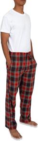 img 3 attached to 👕 Andrew Scott Cotton Flannel Pajama Set - Ultimate Comfort for Men's Sleep & Lounge