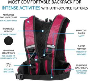 img 1 attached to InnerFit Insulated Hydration Backpack and Water Bladder - Durable Camel Backpack Hydration Pack for Running, Hiking, Biking, and Outdoor Activities - Lightweight Water Backpack