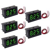 🔋 dafurui 5pack green mini digital voltmeter: accurate dc 3v-30v voltage monitoring with 0.56 inch led panel display logo