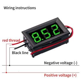 img 3 attached to 🔋 DaFuRui 5Pack Green Mini Digital Voltmeter: Accurate DC 3V-30V Voltage Monitoring with 0.56 Inch LED Panel Display