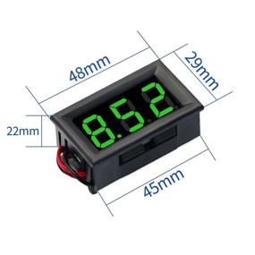 img 2 attached to 🔋 DaFuRui 5Pack Green Mini Digital Voltmeter: Accurate DC 3V-30V Voltage Monitoring with 0.56 Inch LED Panel Display