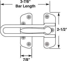 img 1 attached to 🔒 Prime Line Swing Bar Lock - Defender Security U 10309 - Steel, Classic Bronze Finish