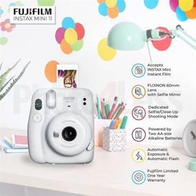 img 1 attached to Fujifilm Instax Mini 11 Instant Camera Instax Mini Twin Pack Film Hanging Frames Plastic Frames Case Close Up Filters - All Inclusive Bundle! (Ice White)