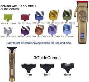 img 3 attached to 💇 AUDOC Professional Cordless Hair Clippers for Men Pro Li Outline Trimmer Low Noise Hair Trimmer for Men with Quiet Metal Housing Hair Cutting Kit for Home Barber, Kid, and Father