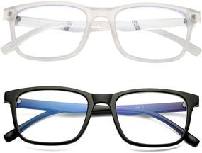 img 4 attached to 👓 COASION Blue Light Blocking Glasses for Kids Ages 5-13: Anti Glare & Eyestrain Computer Screen Glasses for Boys & Girls