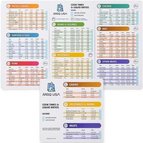 img 4 attached to 🍳 M G Q USA Instant Pot Magnetic Cheat Sheet Set: Clear Cooking Time & Liquid Ratio Guide - Quick Reference Magnets for Pressure Cooker - Convenient Instant Pot Accessories