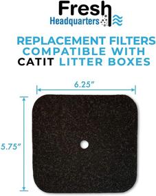 img 3 attached to 🐱 6-Pack of FRESH HEADQUARTERS Replacement Filters for Catit Hooded Litter Box – Pre-Cut Carbon Air Purifier Refill Pads for Effective Urine Odor Control