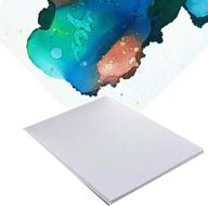 🎨 20 pack 8” x 12’’ alcohol ink and watercolor paper - reusable non-absorbent synthetic paper polypropylene for alcohol inks, watercolor, acrylic painting - silky smooth surface comparable to yupo logo