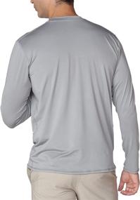 img 3 attached to High Performance Men's UPF50+ Long Sleeve UV Sun Protection Shirts | Quick Dry Outdoor Shirt for Fishing, Running, and Workout