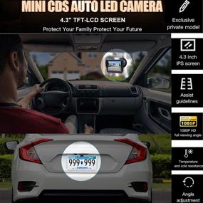 img 3 attached to 🚗 Regetek 4.3'' HD 1080P Цифровая система камеры заднего вида с ЖК-монитором с лицензионной камерой заднего/переднего вида для автомобилей, внедорожников, фургона и мини-дома на колесах: водонепроницаемое суперночное видение, решетка DIY