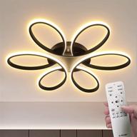 💡 lofahs dimmable led ceiling chandelier with remote control - elegant lighting fixture for home decor (23 inch/60cm) логотип