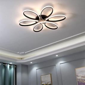 img 3 attached to 💡 LOFAHS Dimmable LED Ceiling Chandelier with Remote Control - Elegant Lighting Fixture for Home Decor (23 inch/60CM)