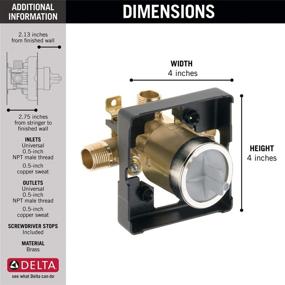 img 1 attached to Delta Faucet R10000-UNWSHF MultiChoice Universal Shower Valve Body with Screwdriver Stops - Enhance Your Shower with Versatility and Convenient Control