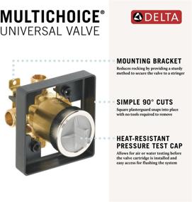 img 3 attached to Delta Faucet R10000-UNWSHF MultiChoice Universal Shower Valve Body with Screwdriver Stops - Enhance Your Shower with Versatility and Convenient Control