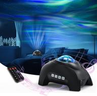 🌌 enhance your space with the northern lights aurora projector - star projector with bluetooth speaker, white noise night light, perfect for home décor, bedroom, ceiling, and parties - black логотип