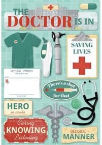 img 1 attached to 🩺 KAREN FOSTER 11587 Doctor-Inspired Acid and Lignin Free Scrapbooking Sticker Sheet