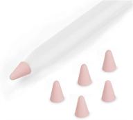 zalu silicone nibs cover writing protection for ipad pencil compatible with apple pencil tips (2nd gen) (pink-5 pcs) logo