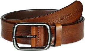 img 3 attached to Cow Leather Belt Jeans Coffee Men's Accessories for Belts