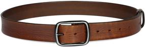 img 2 attached to Cow Leather Belt Jeans Coffee Men's Accessories for Belts