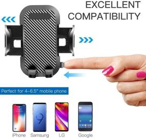 img 3 attached to 2020 Universal Car Phone Mount: Long Arm, Strong Suction. Compatible with iPhone 11 Pro X XS Max XR Galaxy Note10 S10. Dashboard, Windshield, Air Vent Holder. Black.