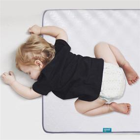 img 4 attached to 🛏️ 27x38 Waterproof Crib Mattress Protector - Non-Slip & Durable Baby Crib Mattress Pad for Pack n Play/Crib/Mini Crib