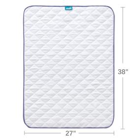 img 1 attached to 🛏️ 27x38 Waterproof Crib Mattress Protector - Non-Slip & Durable Baby Crib Mattress Pad for Pack n Play/Crib/Mini Crib