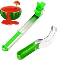 watermelon windmill cutter set, ksndurn melon baller tool kit, slicing tool & stainless steel windmill slicer 2 pack - kitchen gadgets - watermelon tap & fruit knife logo