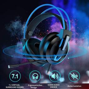 img 1 attached to 🎧 Zentouch 7.1 Surround Sound Gaming Headset - Noise Cancelling Over Ear Headphones with Mic for Xbox One, PS4, PC, Nintendo Switch, Cell Phone, Laptop, Tablet