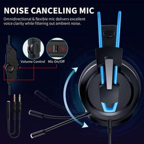 img 2 attached to 🎧 Zentouch 7.1 Surround Sound Gaming Headset - Noise Cancelling Over Ear Headphones with Mic for Xbox One, PS4, PC, Nintendo Switch, Cell Phone, Laptop, Tablet
