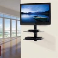 📺 avf esl422b-t tilt and turn tv mount: 2 av shelves, cable management - black (25-47 inch tv) logo