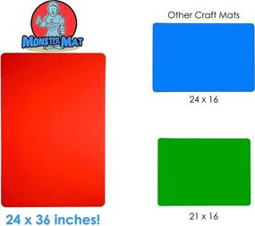 img 1 attached to 🎨 Extra Large 36x24 Inch MonsterMat: Silicone Craft Mat for Easy Clean Up, Painting, Clay, Projects, Arts and Crafts. Ideal for Storage with Roll-Up Feature. Unrivaled Size!