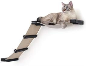 img 1 attached to 🐱 Enhance Your Cat's Comfort with CatastrophiCreations Fabric Raceway Hammock Lounger Wall-Mounted Cat Shelving