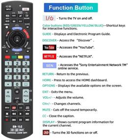 img 1 attached to Gvirtue Universal Remote Control SN-1LC - Compatible with All Sony Bravia Smart TV-HDTV 3D LCD LED OLED UHD 4K HDR TVs, Including Netflix & YouTube Buttons, with Learning Function