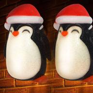 🎅 sankuu christmas porch light covers: festive snowman outdoor decorations for porch & garage lights (penguin) logo