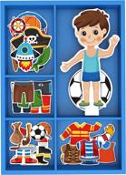 👗 magnetic wooden dress up pretend dolls & accessories by toysters: enhance imagination and creativity! logo