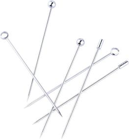 img 1 attached to 🍸 I-MART Stainless Steel Martini Picks Set (Pack of 15) - Elevated Cocktail Accessories for a Stylish Drink Presentation