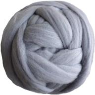 🧶 giant merino wool yarn: chunky arm knitting super soft wool - 7lbs grey bulky roving for knitting blanket logo