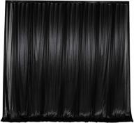 🖤 sweeteasy 10x10 ft polyester photography backdrop drapes for wedding, baby shower, birthday party, event, festival, restaurant reception, window decor - black curtains logo